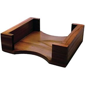 CoasterStone Holder for Square Coasters, 1 Included, Walnut