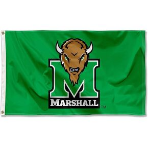 Marshall Herd Kelly Green University Large College Flag