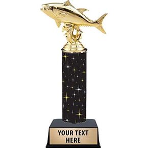 9.4" Tuna Fish Trophies - Black Midnight Tuna Fish Trophy Awards Prime