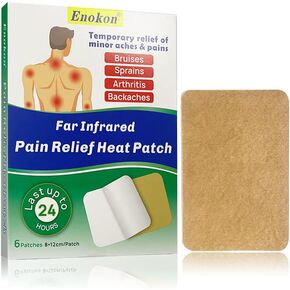 Pain relief patch for back, lumbar, neck, shoulder, knee pain and muscle soreness, 24 hour pain relief, large size, 6 piece pack (Knee joint)