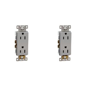 Square D by Schneider Electric Square D X Series 125-Volt Tamper Resistant Duplex Decorator Receptacle Outlet, 15 Amp, Matte Black