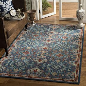 SAFAVIEH Heritage Collection 2'3" x 8' Blue/Multi HG422M Handmade Traditional Oriental Premium Wool Runner Rug