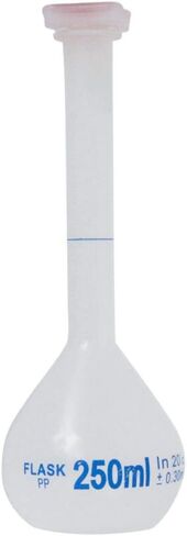 دورق حجمي 100 مل مع غطاء توصيل، بولي بروبيلين، متدرج، نقطة وضع العلامات، Karter Scientific 229W4 (مفرد) in Kuwait