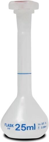 دورق حجمي 100 مل مع غطاء توصيل، بولي بروبيلين، متدرج، نقطة وضع العلامات، Karter Scientific 229W4 (مفرد) in Kuwait