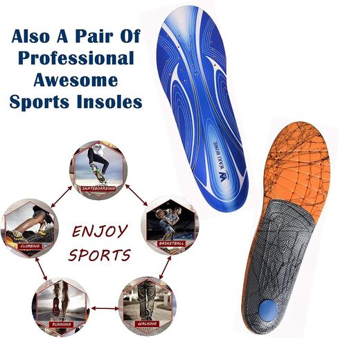 Orthotics Insoles/Inserts/Pads with Arch Supports for Flat Feet,Plantar Fasciitis,Feet Pain,Pronation,Heel Pain for Men and Women Shoes in Saudi Arabia