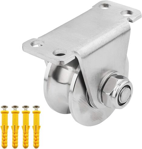 1 Piece Groove Wheel Pulley 304 Stainless Steel Pulley Block Super Silent Detachable Duplex Bearing for DIY Gym Equipment, Sliding Gate with Mounting Screws and Expansion Pipes U Type in Saudi Arabia