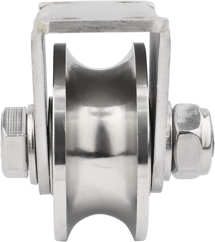1 Piece Groove Wheel Pulley 304 Stainless Steel Pulley Block Super Silent Detachable Duplex Bearing for DIY Gym Equipment, Sliding Gate with Mounting Screws and Expansion Pipes U Type in Saudi Arabia