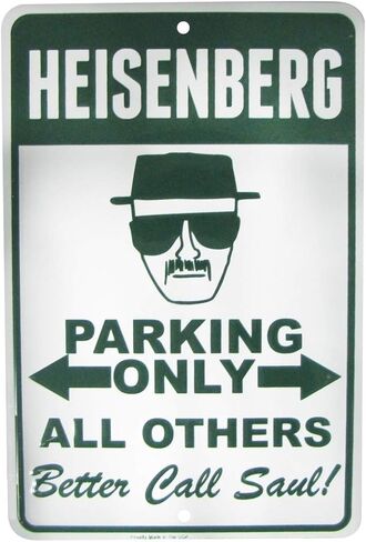 TG,LLC Treasure Gurus Breaking Bad Heisenberg No Parking 8x12 Metal Sign Man Cave Garage Home Wall Decor in Saudi Arabia