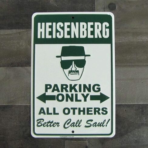 TG,LLC Treasure Gurus Breaking Bad Heisenberg No Parking 8x12 Metal Sign Man Cave Garage Home Wall Decor in Saudi Arabia