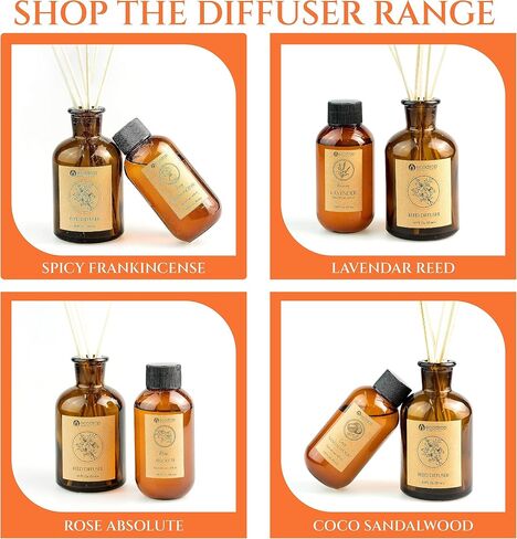 Ecodrop Lavender Reed Diffuser Set - 3.38 Fl Oz | Relaxing & Calm Scented Aromatherapy Fragrance Oil, Glass Bottle & 6 Wooden Reed Sticks Set | Home Spa Gift for Living Room, Bathroom & Bedroom Aroma in Saudi Arabia