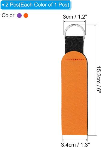 PATIKIL Floating Neoprene Keychain Waterproof Buoyant Key Ring Sublimation Float Keychain for Outdoor Water Sports in Saudi Arabia