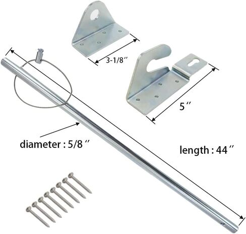 Security Door Bar Door Stopper Door Barricade Security Bar Home Defense Security Devices for Front Door-44 inch in Kuwait