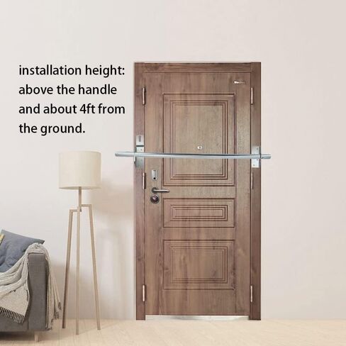 Security Door Bar Door Stopper Door Barricade Security Bar Home Defense Security Devices for Front Door-44 inch in Kuwait