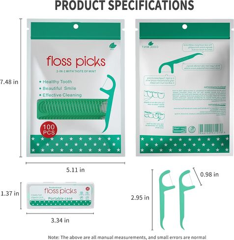 Mint Dental Floss Picks,Tooth Picks Flossers for Adults，600 Count with a Portable Travel Cases Floss in Saudi Arabia