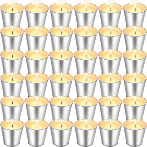 MTLEE 32 Pcs Citronella Candles Outdoor Indoor 2.2 oz Natural Scented Citronella Candles Citronella Bucket Lemongrass Soy Wax Jar Candles for Outside Patio Yard Balcony Porch Camping BBQ Backyard in Saudi Arabia