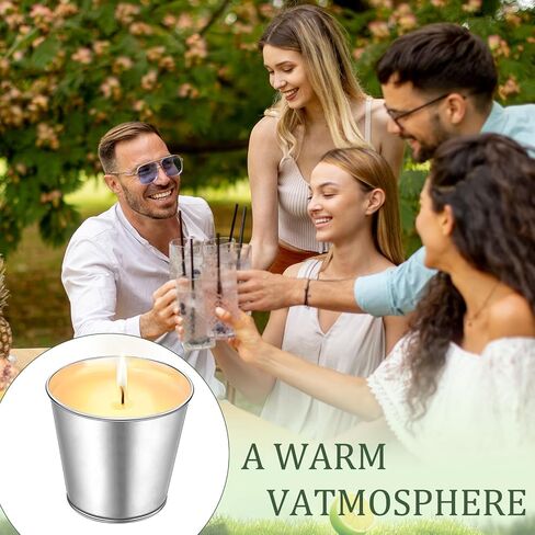 MTLEE 32 Pcs Citronella Candles Outdoor Indoor 2.2 oz Natural Scented Citronella Candles Citronella Bucket Lemongrass Soy Wax Jar Candles for Outside Patio Yard Balcony Porch Camping BBQ Backyard in Saudi Arabia