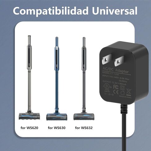 شاحن فراغ لسمك القرش WS620 WS630 WS631 محول طاقة التيار المتردد لـ WS632BLBRN WS632GDBRN WS632GNBRN WS632PKBRN WS632PLBRN WS632RGBRN WANDVAC نظام سلك شاحن مكنسة لاسلكي خفيف الوزن للغاية in Kuwait