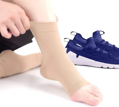 SPOTBRACE Medical Compression Breathable Ankle Support Men Women, Elastic Thin Ankle Brace, Pain Relief Ankle Sleeve for Unisex Ankle Swelling, Achilles Tendonitis, Plantar Fasciitis and Sprained in Saudi Arabia