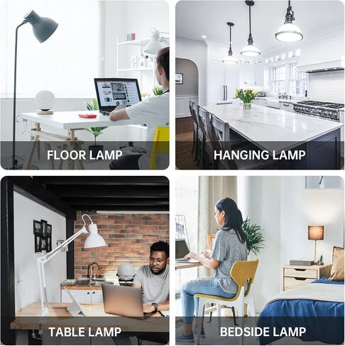 WTL A19 LED Light Bulbs 100 Watt Equivalent (Not Dimmable), 3500K Natural White, 1600 Lumens, E26 LED Bulbs 15W, Energy Saving Light Bulb for Living Room (4 Pack) in Saudi Arabia