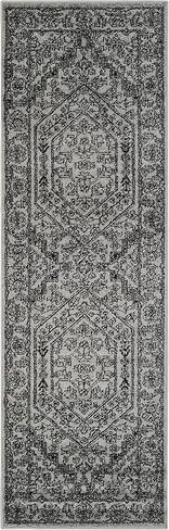 SAFAVIEH Adirondack Collection Accent Rug - 2'6" x 4', Silver & Black, Oriental Medallion Design, Non-Shedding & Easy Care, Ideal for High Traffic Areas in Entryway, Living Room, Bedroom (ADR108A) in Saudi Arabia