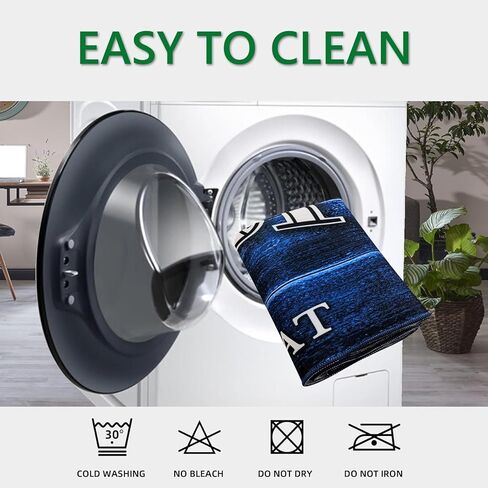 غرفة الغسيل البساط حصيرة 2X6Ft طويلة مزرعة الغسيل حصيرة للأرضية خمر المطبخ حصيرة نونسليب قابل للغسل عداء البساط حوض الغسيل حصيرة Mudroom حصيرة للداخلية في الهواء الطلق ديكور المنزل، الأزرق in Kuwait