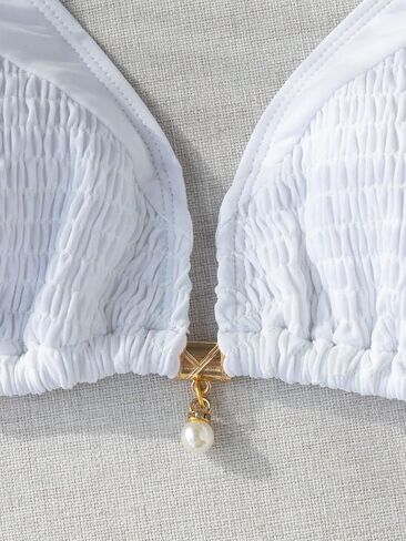 MakeMeChic Women's Two Piece High Cut Thong Bikini Sets Halter Triangle Backless Swimsuit Bathing Suit Beachwear in Saudi Arabia