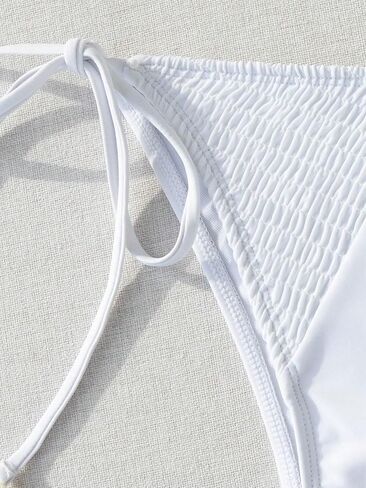 MakeMeChic Women's Two Piece High Cut Thong Bikini Sets Halter Triangle Backless Swimsuit Bathing Suit Beachwear in Saudi Arabia