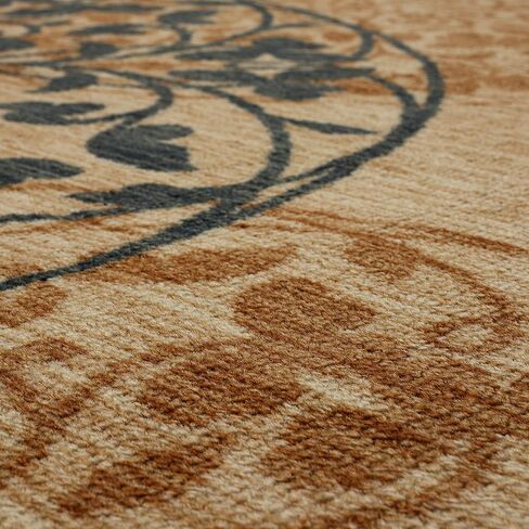 سجادة Mohawk Home Soho Medallones Garden Ornamental Runner Area مقاس 1'8"x5'، بيج in Saudi Arabia