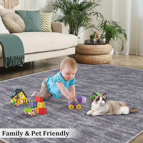 Runner Rug 2x6 Grey Rug Solid Washable Rugs Runners for Hallways Non Slip Kitchen Mat with Rubber Backing Indoor Mats for Front Door Entry Bedroom Laundry Living Room in Kuwait