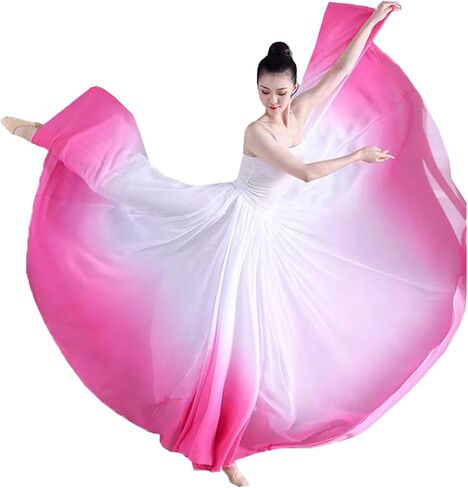 720 Degree Gradient Long Skirt Modern Dance Classical Ballet Lyric Dance Long Skirt in Saudi Arabia