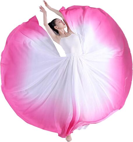 720 Degree Gradient Long Skirt Modern Dance Classical Ballet Lyric Dance Long Skirt in Saudi Arabia