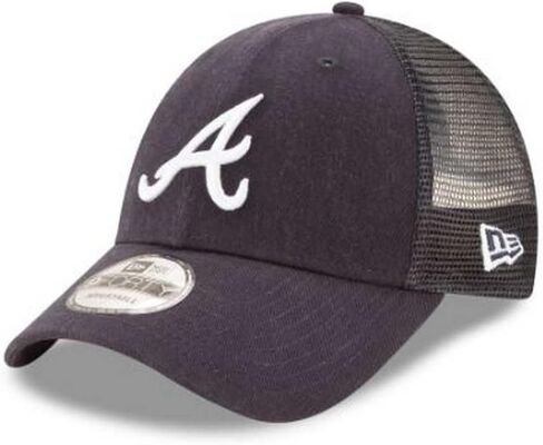 قبعة بيسبول جديدة من New Era MLB Atlanta Braves Trucker 9Forty قابلة للتعديل 940 11591214 كحلي in Saudi Arabia