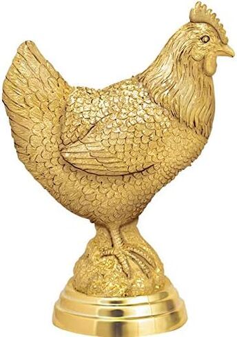 Crown Awards Chicken Trophy, 13" Silver Cup Chicken Trophies with Engraving Included Prime in Saudi Arabia