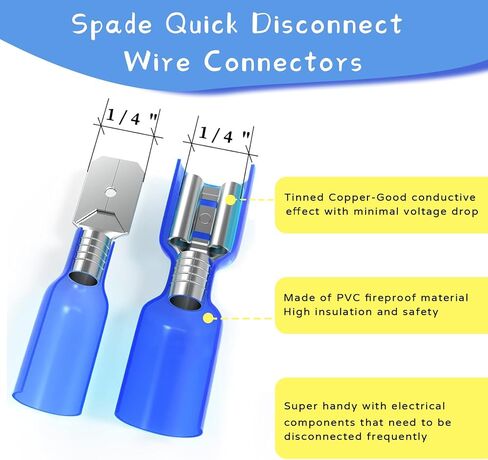 طقم موصلات أسلاك كهربائية 150 قطعة، موصلات سلكية معزولة سريعة الفصل، موصلات كابلات ذكر/أنثى، مجموعة متنوعة من محطات التجعيد (الأحمر والأزرق والأصفر) in Kuwait