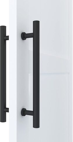 JUBEST 16" Matte Black Handles Ladder Style Bar Handle Set Stainless Steel Pipe Handle Pull Set for Sliding Barn Door in Saudi Arabia