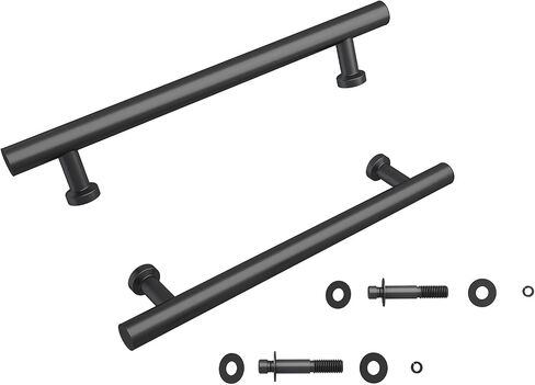 JUBEST 16" Matte Black Handles Ladder Style Bar Handle Set Stainless Steel Pipe Handle Pull Set for Sliding Barn Door in Saudi Arabia