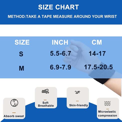 TFCC Wrist Brace Ulnar Wrist Brace with Compression Rring Pad for TFCC Tear, Repetitive Wrist Use Injury,Carpal Tunnel Pain & Tendonitis Relief,Fits Both Wrists (M(6.5"-7.9")) in Saudi Arabia