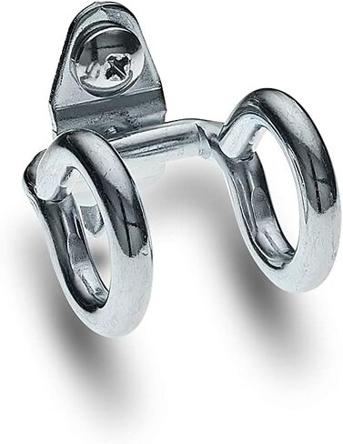 DuraHook fixtures Double Ring Polypropylene Pegboard Hook, Pack of 10, Silver in Saudi Arabia