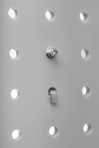 DuraHook fixtures Double Ring Polypropylene Pegboard Hook, Pack of 10, Silver in Saudi Arabia