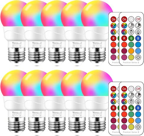 LED Light Bulbs 40W Equivalent, RGB Color Changing Light Bulb with Remote Control, E26 Base, Pack of 6 in Saudi Arabia