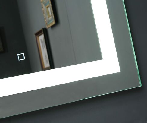 Dimmable LED Lighted Bathroom Mirror Wall Mounted Vanity Mirror with High Lumen CRI>90 Dimmable Touch Button Vertical & Horizontal Installation (Atlantis-3628 36x28 inch) in Saudi Arabia