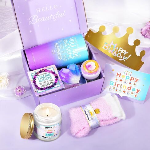 GEMTEND Birthday Gifts for Women, Happy Birthday Gift Basket for Women, Woman Birthday Gifts Ideas Gift Set for Her, Female, Women, Sister, Mom,Wife, Girlfriend, Coworker, Daughter in Saudi Arabia