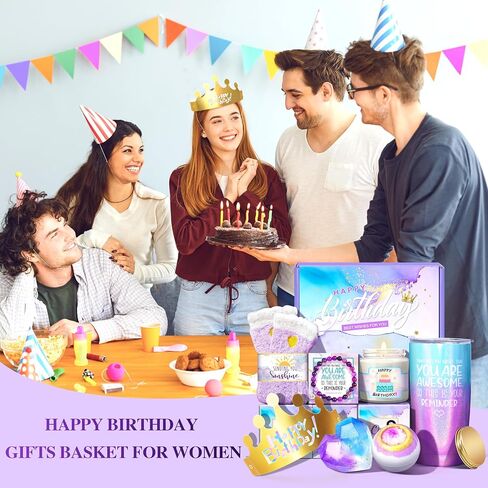GEMTEND Birthday Gifts for Women, Happy Birthday Gift Basket for Women, Woman Birthday Gifts Ideas Gift Set for Her, Female, Women, Sister, Mom,Wife, Girlfriend, Coworker, Daughter in Saudi Arabia