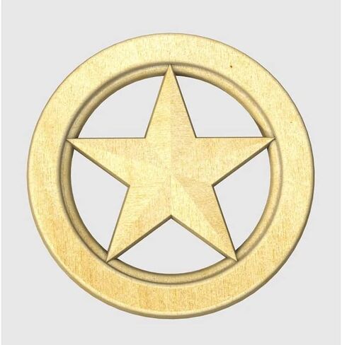 Home Decor - Star of Texas Unishished Wood Icon in Saudi Arabia