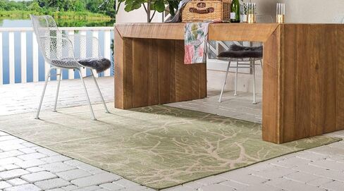 Unique Loom Outdoor Botanical Collection Area Rug - Branch (2' x 3' 1" Rectangle, Terracotta/ Beige) in Saudi Arabia