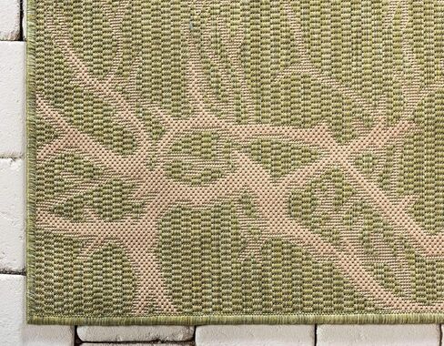 Unique Loom Outdoor Botanical Collection Area Rug - Branch (2' x 3' 1" Rectangle, Terracotta/ Beige) in Saudi Arabia