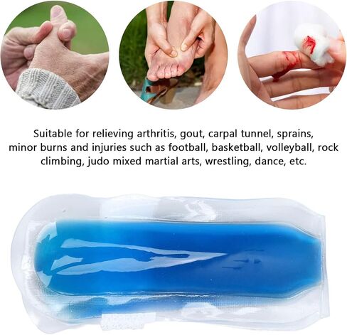 Finger Ice Pack, 3.1in Length Finger Toe Ice Pack Brace Reusable Hot and Cold for Trigger Mallet Broken Finger Lightweight Toe Tip Gel Ice Pack for Women Men Hot Cold Packs Ice in Saudi Arabia