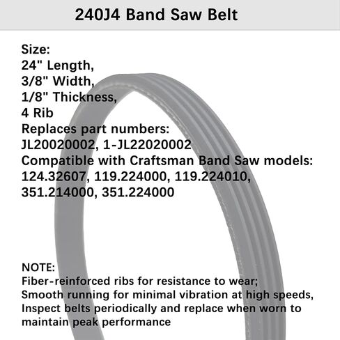 استبدال حزام المنشار 240J4 للحرفيين بالمنشار الحزامي 14 بوصة مع حامل مفتوح موديل 124.32607 in Kuwait
