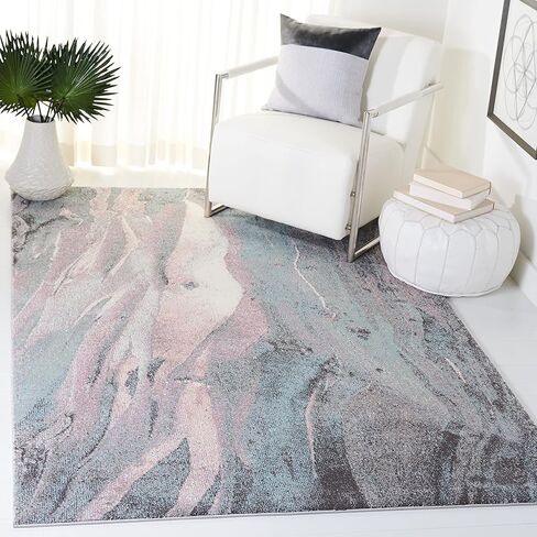 مجموعة SAFAVIEH Glacier مقاس 2'3" × 6' أحمر/أخضر GLA126Q سجادة حديثة تجريدية غير قابلة للتساقط في غرفة المعيشة ومدخل الردهة وغرفة النوم in Saudi Arabia