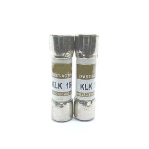 Pack of 2, KLK-15 KLK015, 15Amp 600V Cartridge Fuse